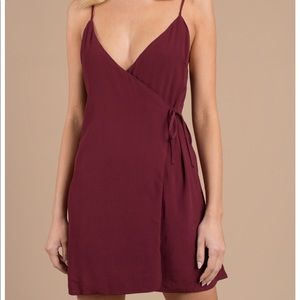 Brand new tobi maroon wrap dress!